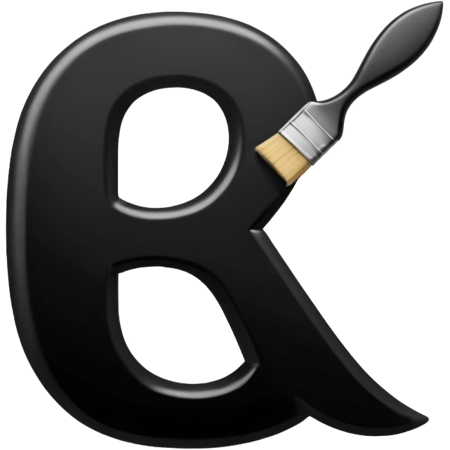 brush making a curved letter emoji