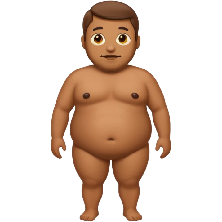Fat naked tan man full body emoji emoji