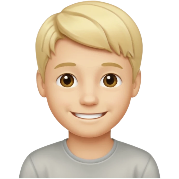 cute blonde boy smiling emoji