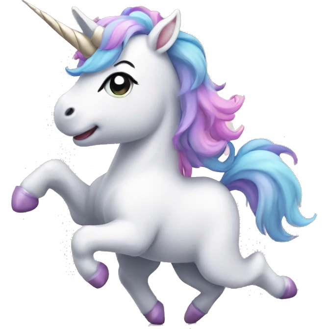 cute little unicorn dancing emoji