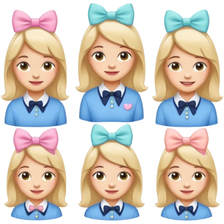 Girls preppy Stickers emoji