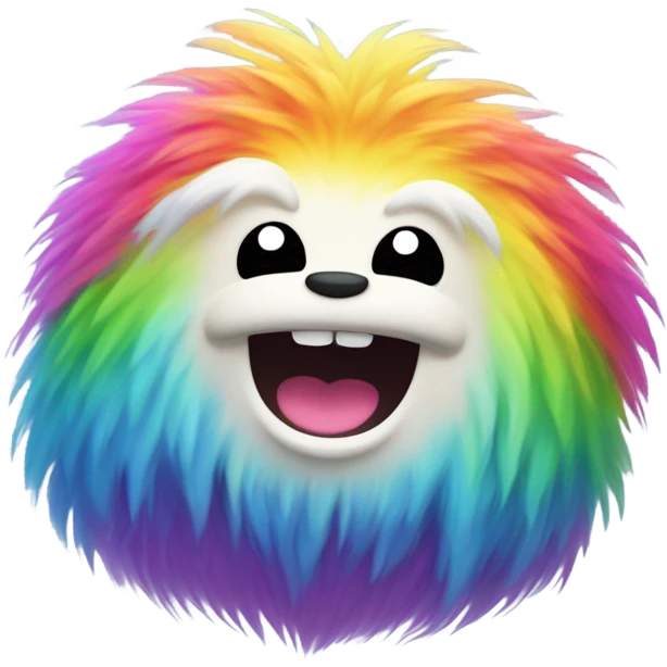 fat rainbow yeti run emoji