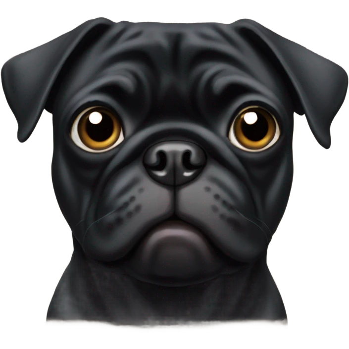 Black pug emoji