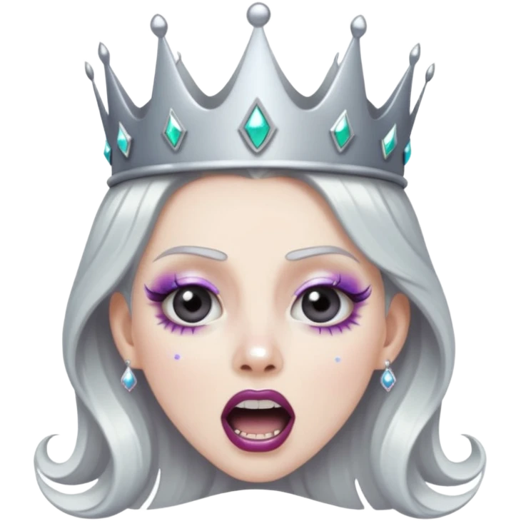 Glitter scream queen emoji