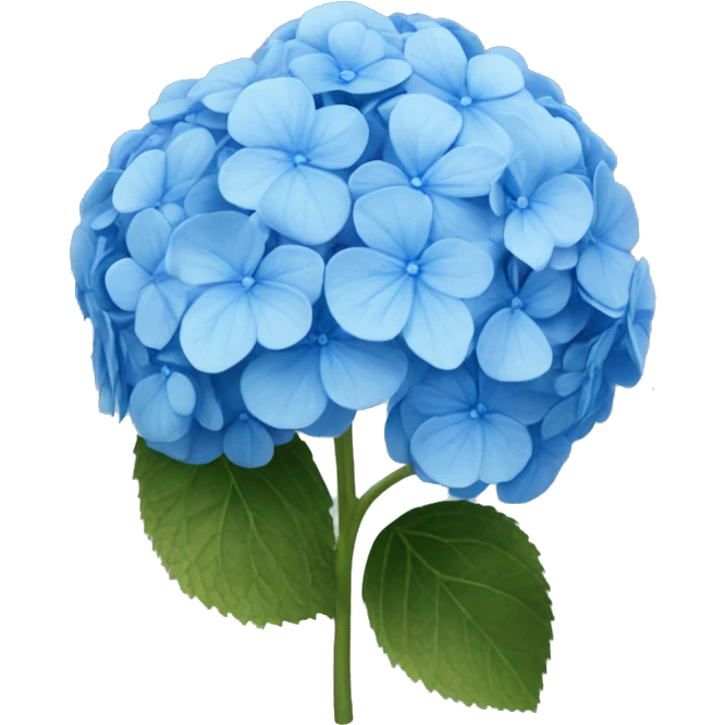 blue hydrangea flower emoji