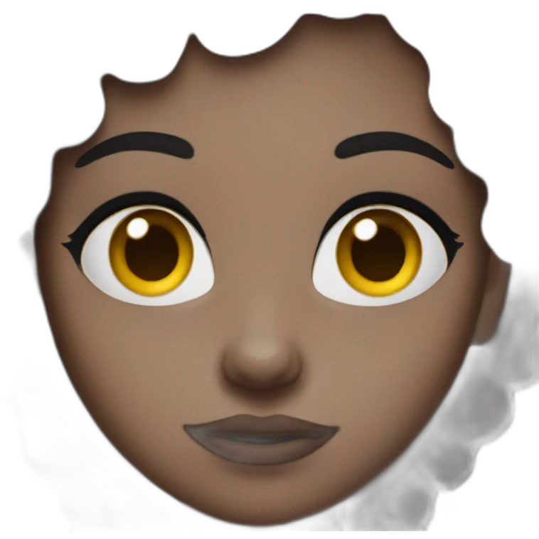 black girl giving a side eye emoji