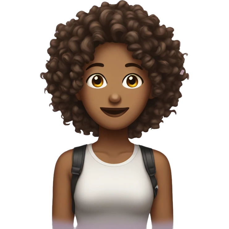 My best friend she has curly hair  emoji