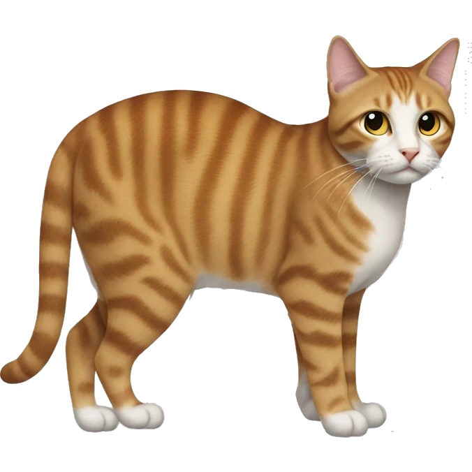 standing cat, full-body, side-profile emoji