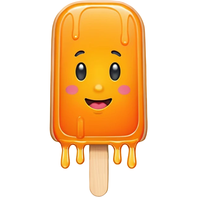 Orange popsicle  emoji