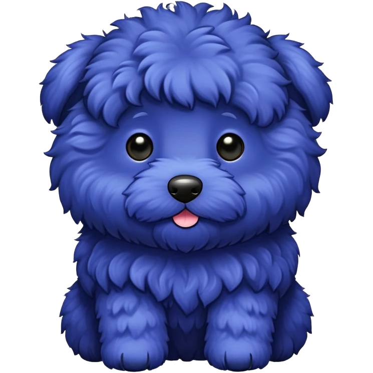 black fluffy bernaddodle that is a blueberry emoji
