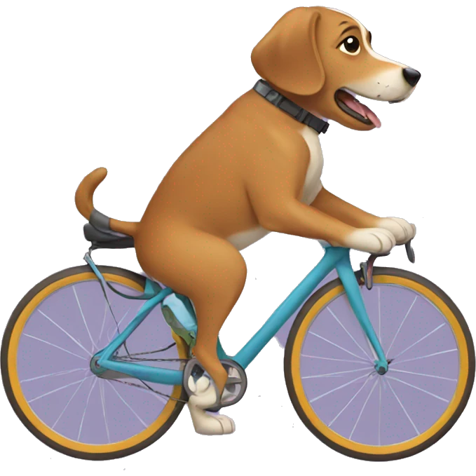 Dog cycling  emoji