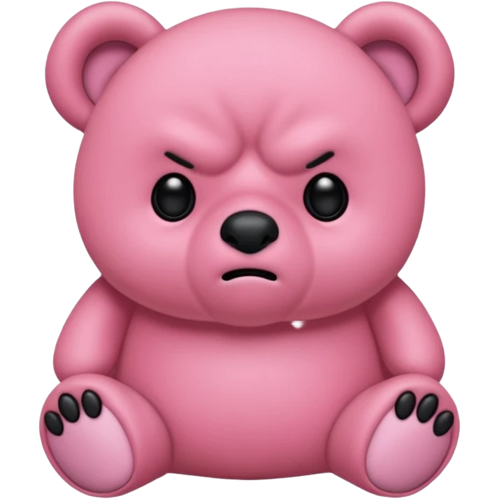 Osito gruñosito rosado emoji