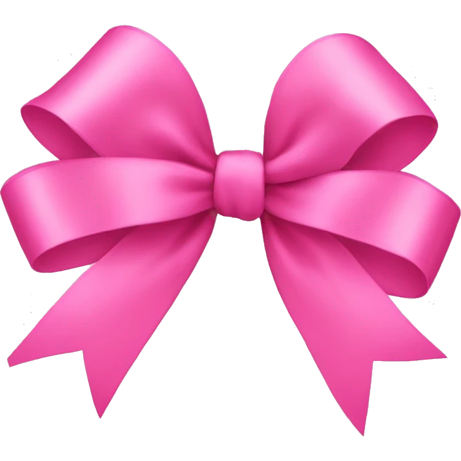 Pink ribbon bow emoji