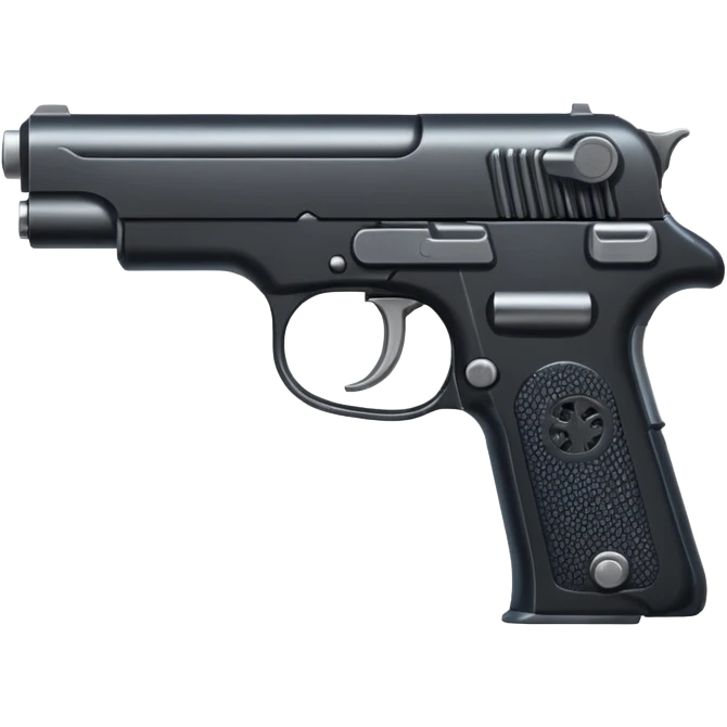 Чёрный пистолет emoji