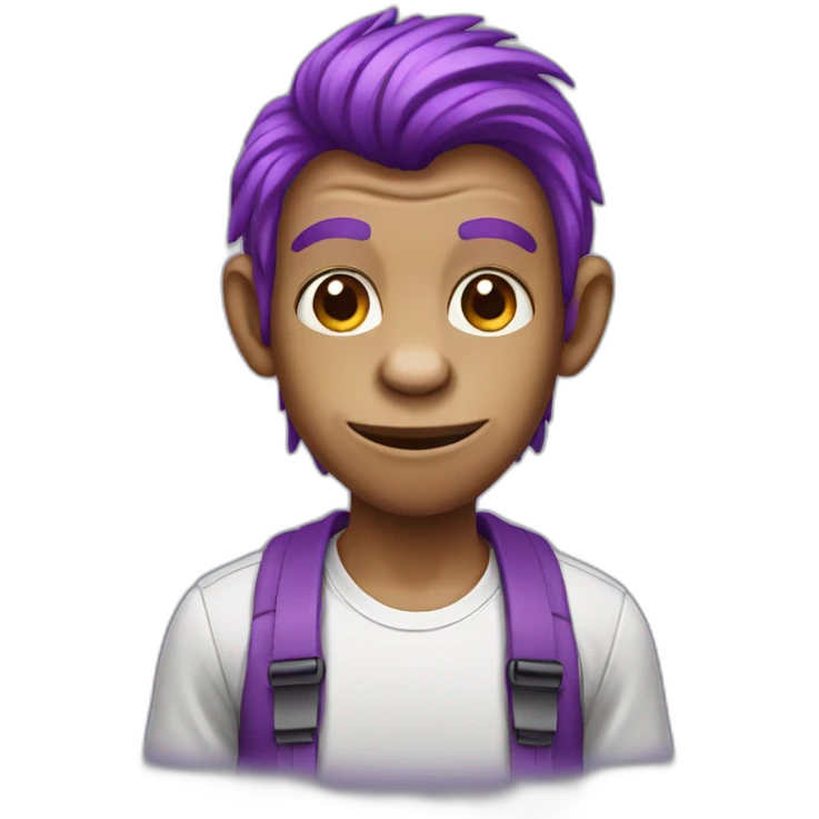 Monkey with purple hair emoji
