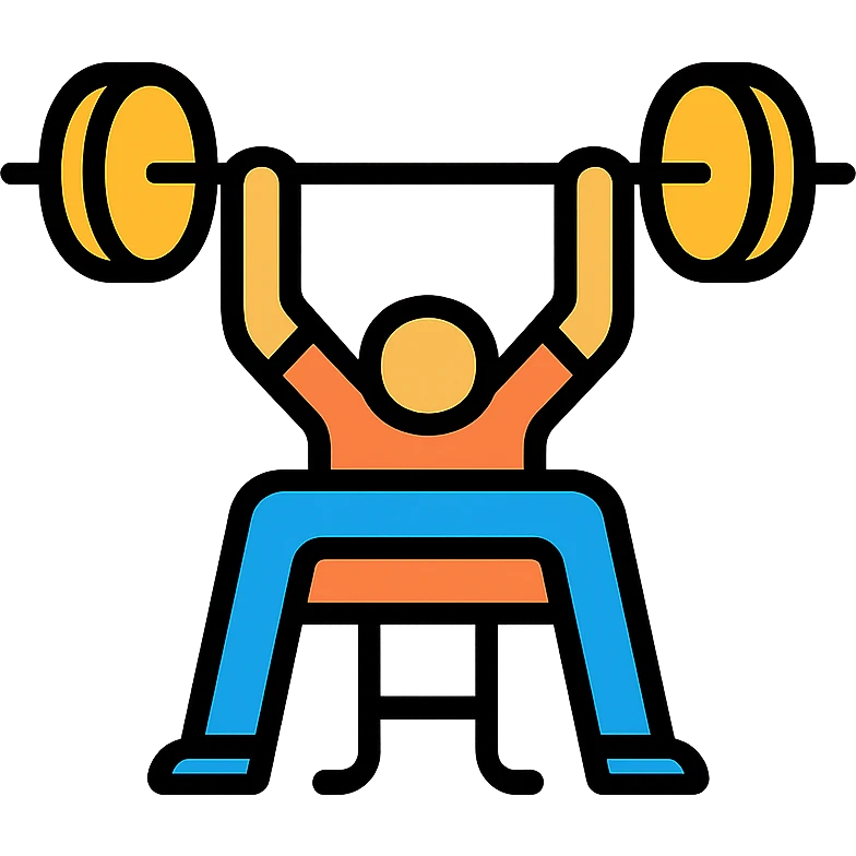 a sportman doing a bench press emoji