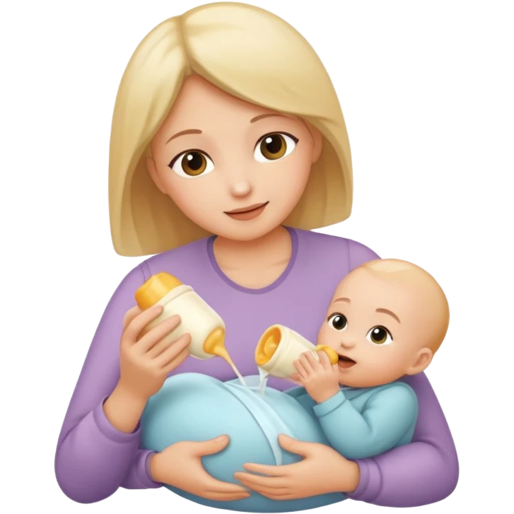 family parenting, parents feeding baby, loving atmosphere emoji