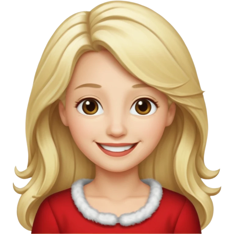 Mom Noel chrtismas hair blonde long emoji