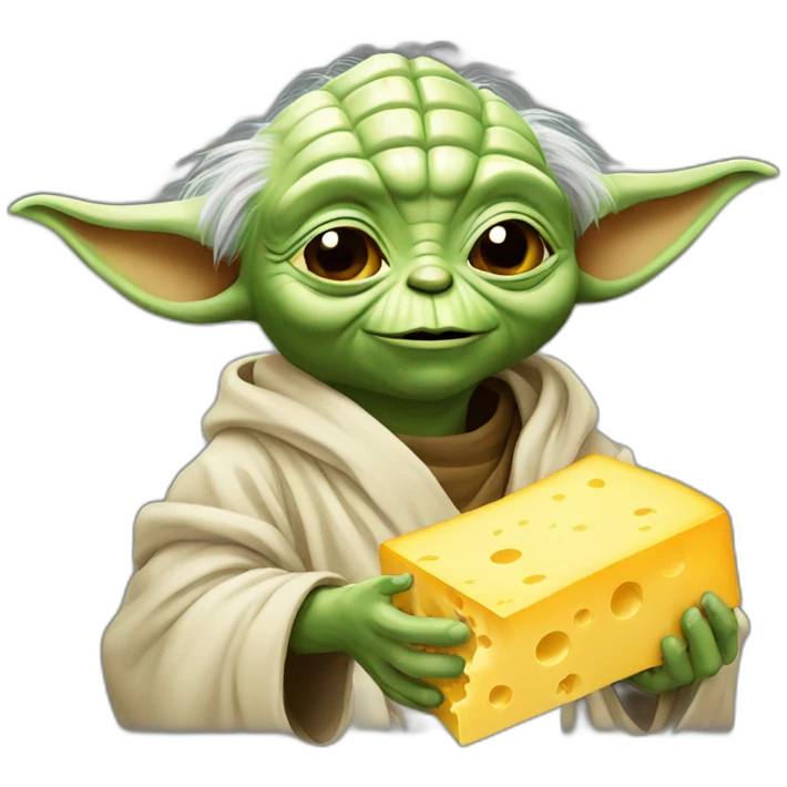 yoda with cheese emoji