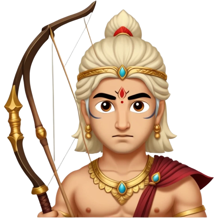 Arjun of Mahabharat with bow  emoji
