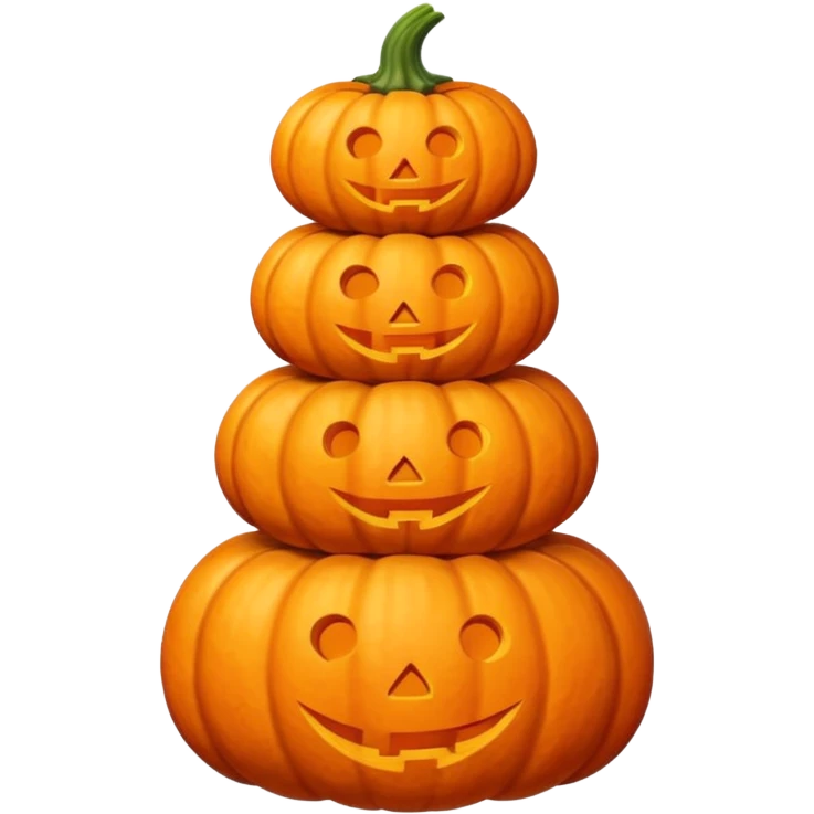 Pumpkin Stack – Three pumpkins stacked like a tower emoji