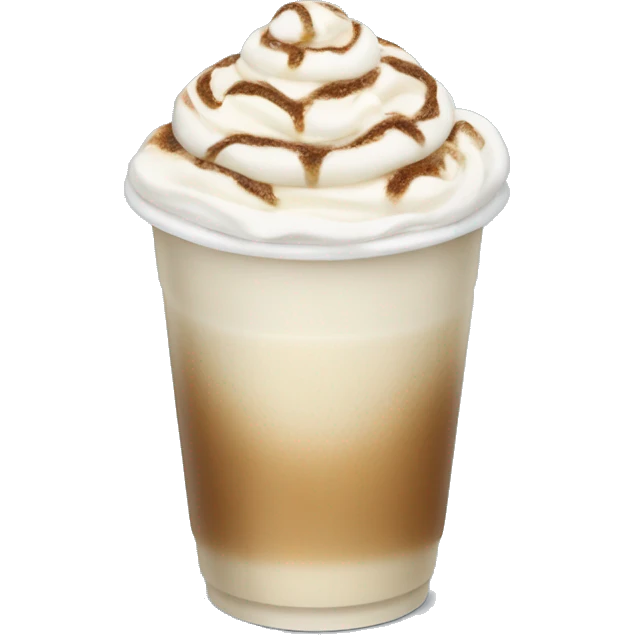Iced vanilla latte emoji