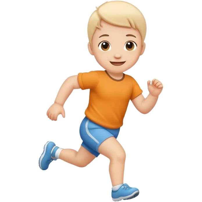 baby running playful mood emoji