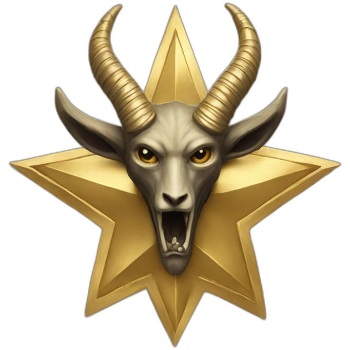 Gold Baphomet star emoji