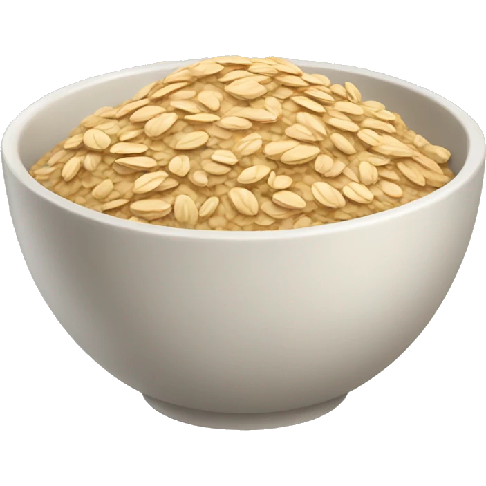 a bowl with plain oats emoji