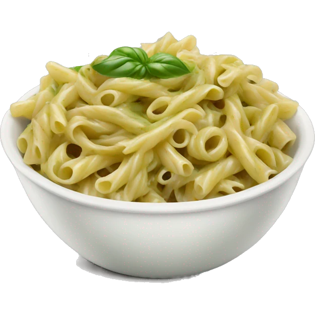 Pesto pasta in a bowl  emoji
