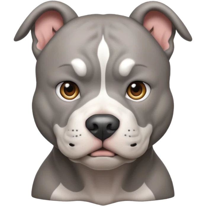 silver pitbull grey eyes emoji