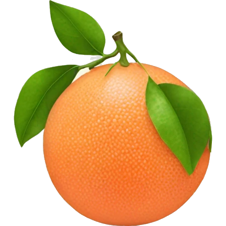 Grapefruit with leaves emoji