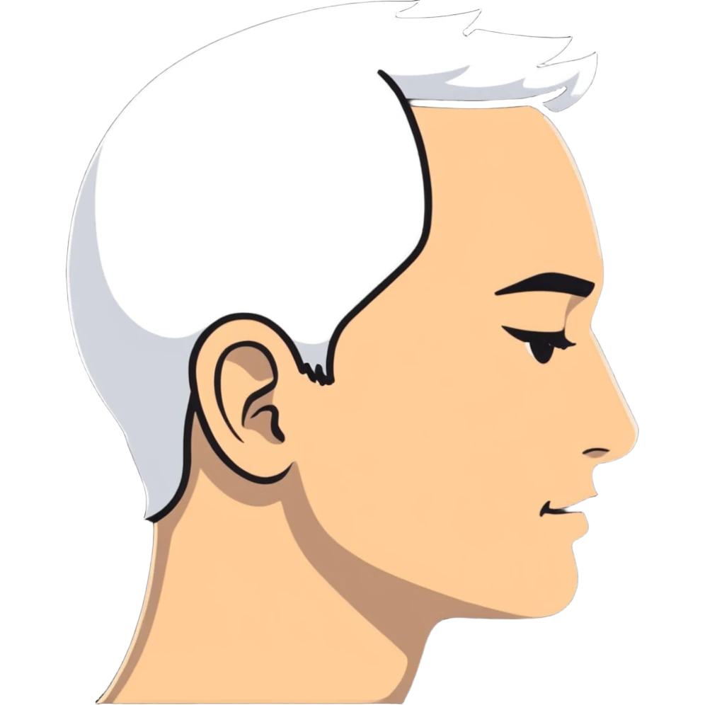 profile view of face from side emoji