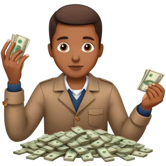 Counting money emoji
