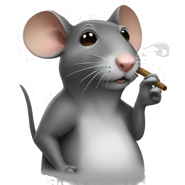 Smoking rat emoji