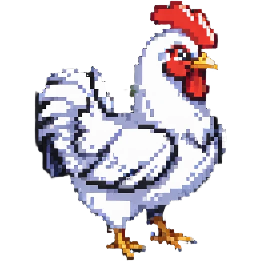 chicken jockey small character riding a chicken emoji