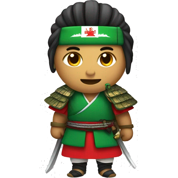 Samurai with Bulgarian flag clothes emoji