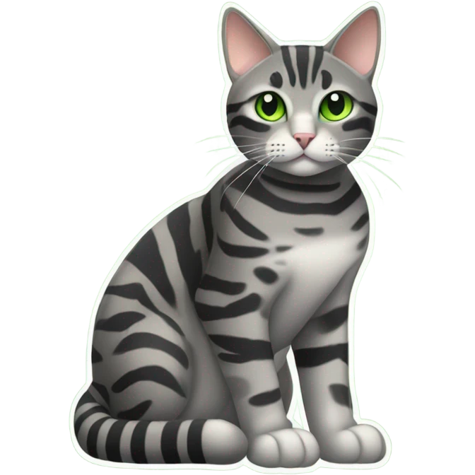 Black and gray tabby cat emoji