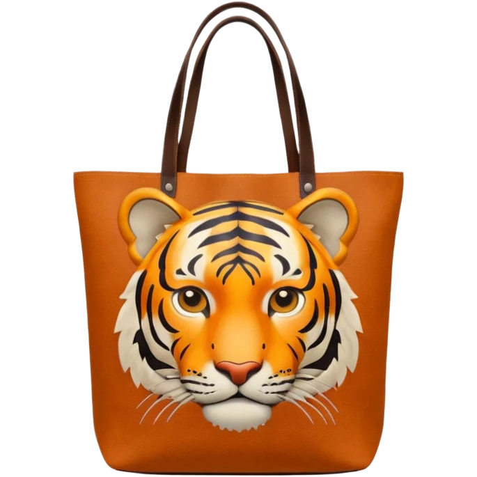 Tiger print tote bag emoji