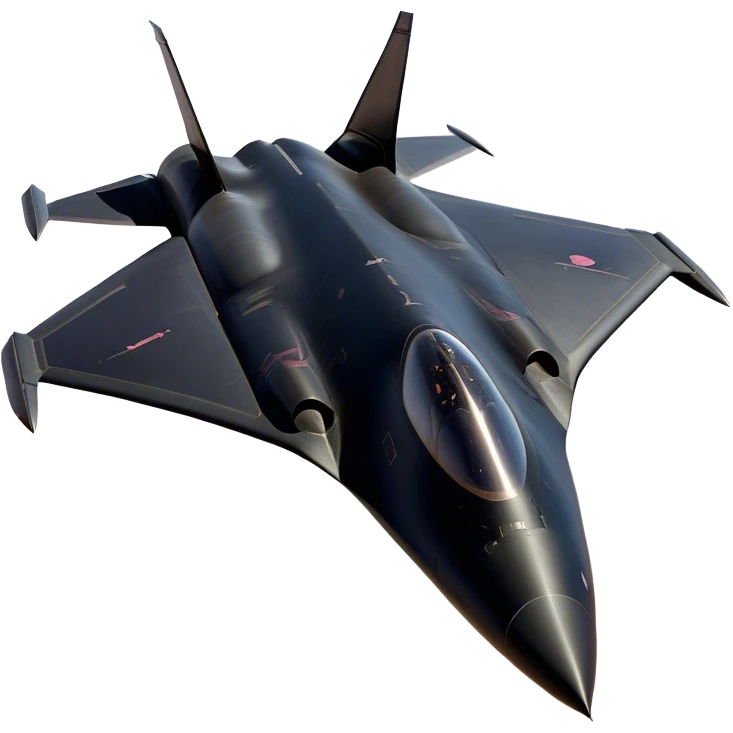 SR-71 Blackbird - Lockheed Martin (Stealth Grey) A sleek, high-speed reconnaissance aircraft with an elongated, needle-like fuselage and a smooth, aerodynamic design. The body is finished in a deep, matte jet-black with subtle panel lines and heat-resistant detailing. Its twin engines are seamlessly integrated into the structure, with sharp, swept-back wings that emphasize speed and stealth. The cockpit canopy is tinted, adding to its mysterious, high-tech aesthetic, while the overall silhouette exudes an aura of unmatched velocity and secrecy. emoji