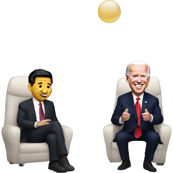 Joe Biden and Xi Jingping traveling the Himalayas emoji
