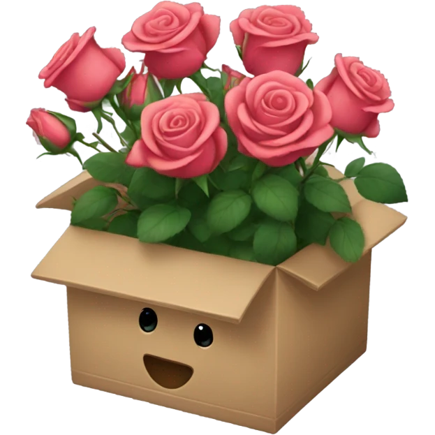 box with roses emoji