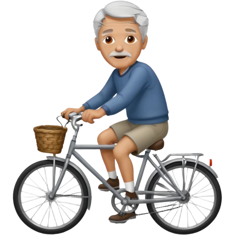 Very old man on a bicycle  emoji