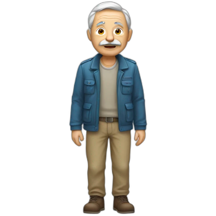 un vieil homme fatigué emoji