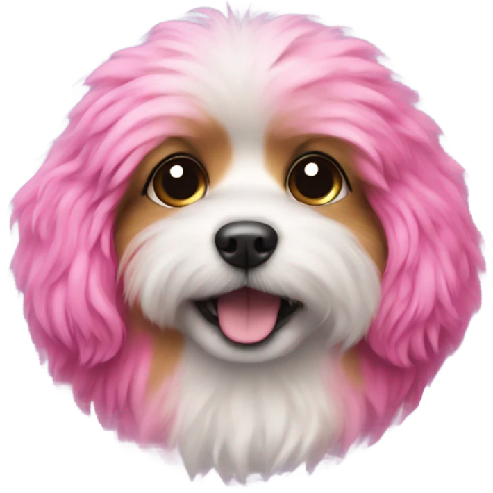 Pink dog emoji