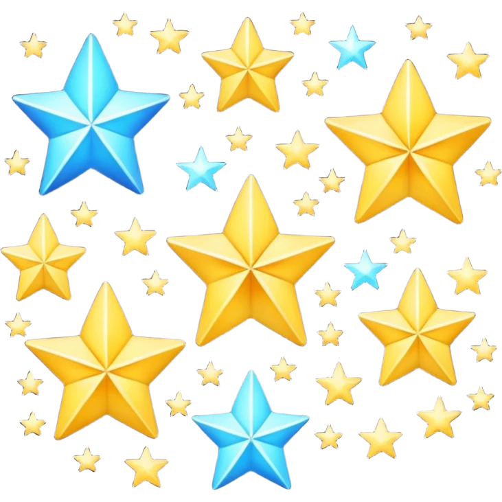 black noel stars emoji