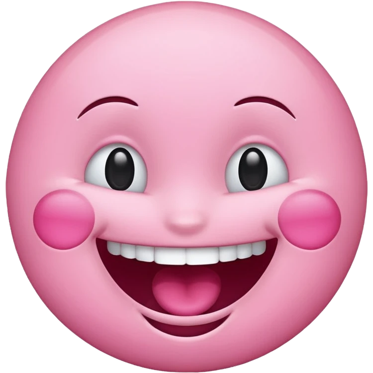 Pink laughing emojii emoji