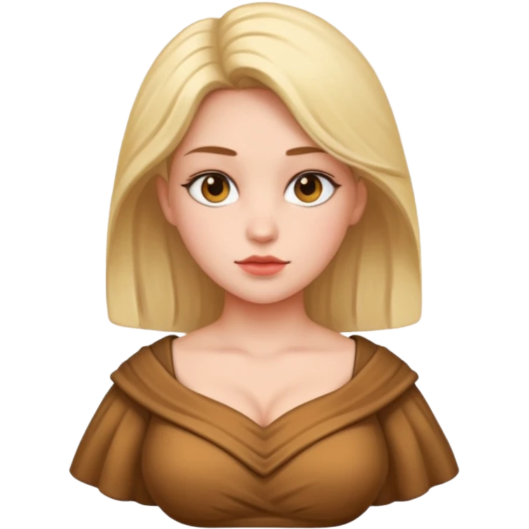 female character with oversized bust emoji
