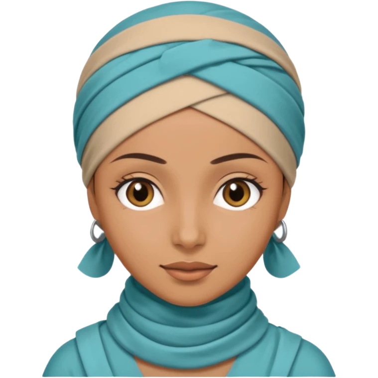 A young Muslim wearing a head wrap emoji