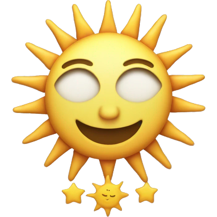 sun and rai emoji